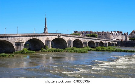 The Jacques Gabriel Bridge In Blois, France.