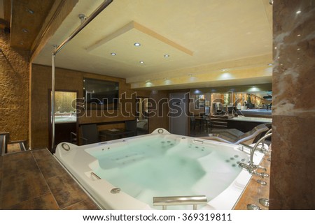 Jacuzzi in a spa center