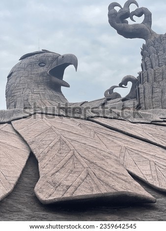 Jadayu rock located in kerala chadayamangalam, world biggest bird sculpture