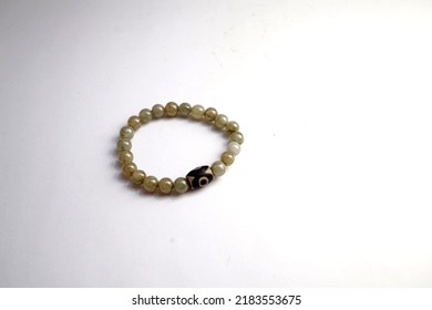 Jade Ball Bracelet With Elastic String            