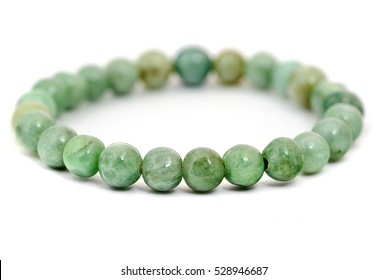 Jade bracelet isolated on white - Shutterstock ID 528946687