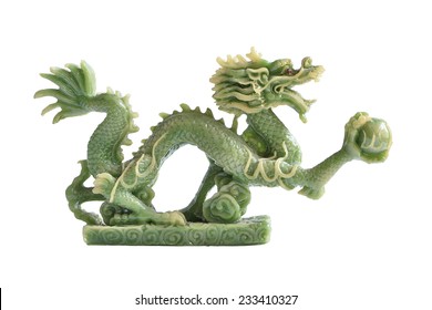 Jade Dragon Isolated On White Background Stock Photo 233410327 ...