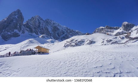 Jade Dragon Snow Mountain Clear Blue Sky