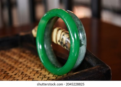 Jade Is A Green Jade Bangle.