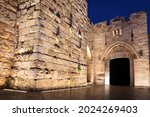 Jaffa Gate After Sundown in Jerusalem