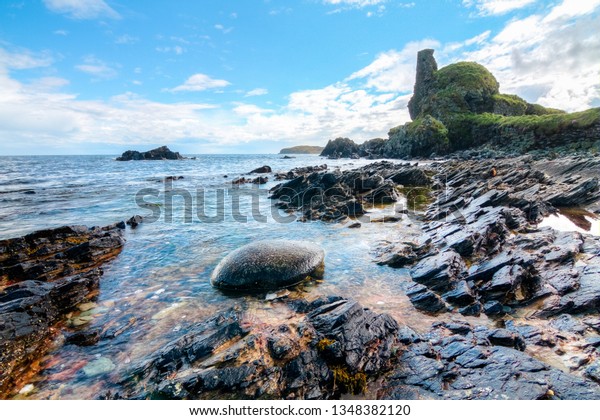 Jagged Rock Layers Boulders Smoothed By Stock Photo (Edit Now) 1348382120