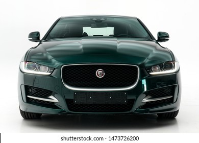 jaguar car on white background 