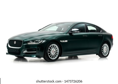 Jaguar Car On White Background 