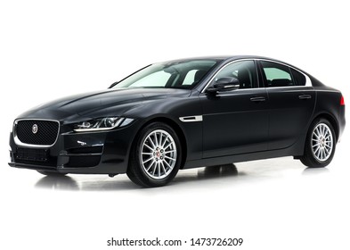 Jaguar Car On White Background 