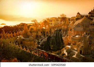 Jain Temples On Top Of Shatrunjaya Hill. Palitana (Bhavnagar District), Gujarat, India