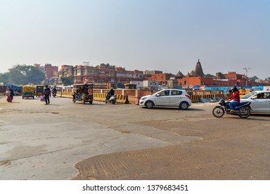 Jaipur, India - February 01, 2019: City Road In Jaipur. Rajasthan