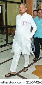 Jaipur, India, June 10, 2022: Rajasthan Chief Minister Ashok Gehlot Arrives To Cast His Vote During Rajya Sabha Elections At State Assembly In Jaipur. Photo: Sumit Saraswat