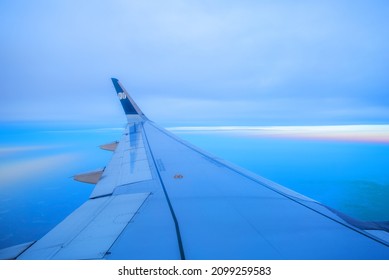 JAIPUR, INDIA - November 19, 2019: Sky View From Mumbai Jaipur Go Air Flight Window Jaipur Rajasthan India South East Asia