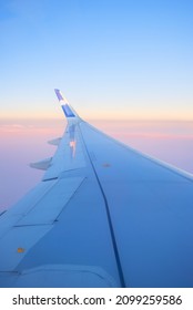 JAIPUR, INDIA - November 19, 2019: Sky View From Mumbai Jaipur Go Air Flight Window Jaipur Rajasthan India South East Asia