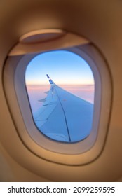 JAIPUR, INDIA - November 19, 2019: Sky View From Mumbai Jaipur Go Air Flight Window Jaipur Rajasthan India South East Asia