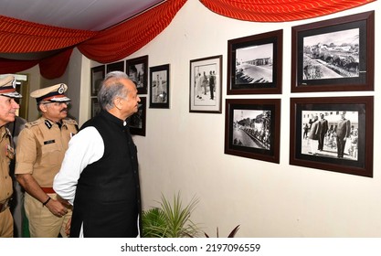 Jaipur, India, September 2, 2022: Rajasthan Chief Minister Ashok Gehlot During Convocation Parade Ceremony At Rajasthan Police Academy In Jaipur.