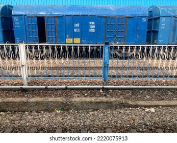 Jaipur, Rajasthan 10 May 2022: Train Coach Of Indian Train On The Station During Winter
