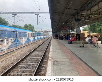 Jaipur, Rajasthan 10 May 2022: Train Coach Of Indian Train On The Station During Winter
