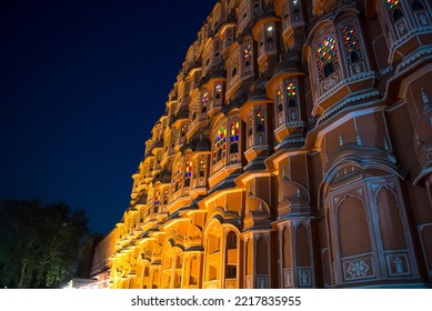 Jaipur, Rajasthan, India, 25th Of January, 2017: Palace Of The Winds That Was Built In 1799 By The Maharaja Sawai Pratap Singh