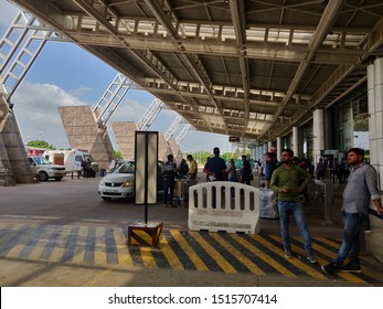 Jaipur, Rajasthan / India - September 23 2019: A View Of The Arrival Area At The Jaipur International Airport