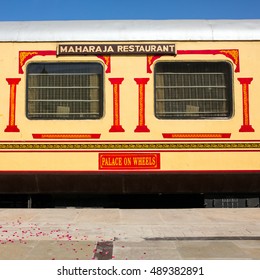 Jaisalmer, India - March 13, 2016: Luxury Palace On Wheels Train In India. 