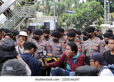 Jakarta, 15 September 2022. College Students Clash With Police When Doing Protest Fuel Price Increase.