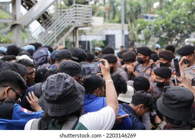 Jakarta, 15 September 2022. College Students Clash With Police When Doing Protest Fuel Price Increase.