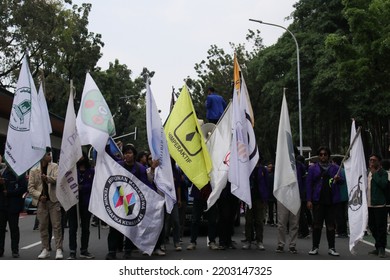 Jakarta, 15 September 2022. College Students Arrived At Place To Do Protest Fuel Price Increase.