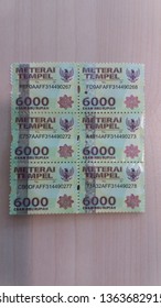 Jakarta, Indonesia, 04 09 2019, The Indonesian Stamp Duty, The Legal Stamp For Legal Paper, Commercial And Non Commercials