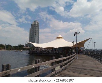 Jakarta, Indonesia, 10 July 2022 - Le Bridge Restaurant Ancol