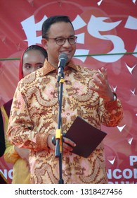 Jakarta, Indonesia - 19 February 2019: Anies Baswedan, Governor Of DKI Jakarta Attends The Chinatown Festival In 2019. 