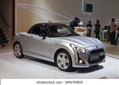 Jakarta, Indonesia, 19 September 2014. A Daihatsu Copen car, exhibited at an automotive event in Jakarta.