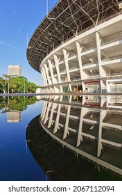 Jakarta Indonesia 22 August 2021 The Atmosphere Of The Largest Sports Arena In Indonesia Which Is Very Quiet From Visitors The Impact Of The Covid Virus In Indonesia