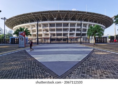 Jakarta Indonesia 22 August 2021 The Atmosphere Of The Largest Sports Arena In Indonesia Which Is Very Quiet From Visitors The Impact Of The Covid Virus In Indonesia