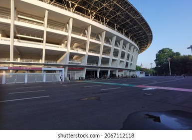 Jakarta Indonesia 22 August 2021 The Atmosphere Of The Largest Sports Arena In Indonesia Which Is Very Quiet From Visitors The Impact Of The Covid Virus In Indonesia