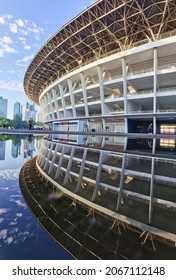 Jakarta Indonesia 22 August 2021 The Atmosphere Of The Largest Sports Arena In Indonesia Which Is Very Quiet From Visitors The Impact Of The Covid Virus In Indonesia