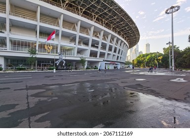 Jakarta Indonesia 22 August 2021 The Atmosphere Of The Largest Sports Arena In Indonesia Which Is Very Quiet From Visitors The Impact Of The Covid Virus In Indonesia