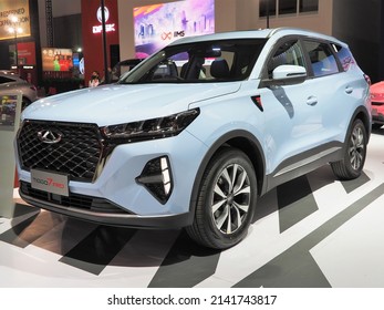 Jakarta, Indonesia, April 2022. Chery Tiggo 7 Pro At The Indonesia International Motor Show 2022 Automotive Event.