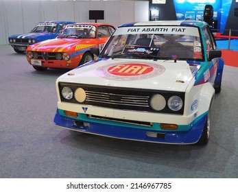 Jakarta, Indonesia, April 2022. A Classic Fiat 131 Abarth On Display At The Indonesia International Motor Show 2022.