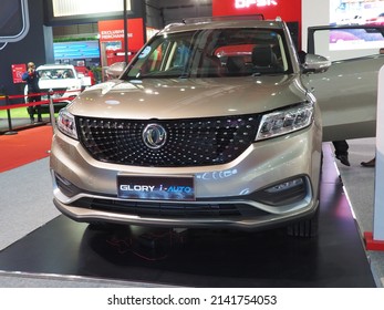 Jakarta, Indonesia, April 2022. DFSK Glory I-Auto Car At The Indonesia International Motor Show 2022 Automotive Event.