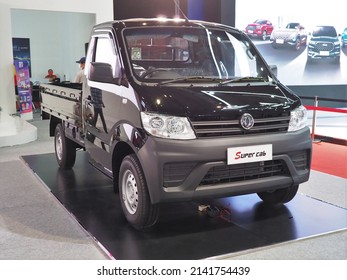 Jakarta, Indonesia, April 2022. DFSK Super Cab Car At The Indonesia International Motor Show 2022 Automotive Event.