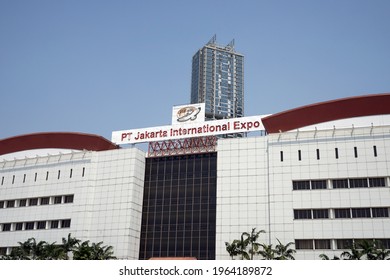 JAKARTA, INDONESIA - April 24th, 2021: PT Jakarta International Expo Building In Kemayoran, Jakarta.