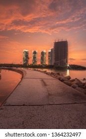 Jakarta, Indonesia - April 5 2019: Regatta apartement Marina Ancol on Sunset - Shutterstock ID 1364232497