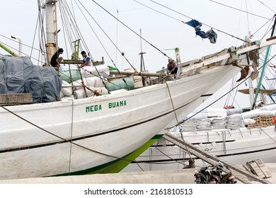 Jakarta, Indonesia - August 23, 2017: View Of Boat In Jakarta Port