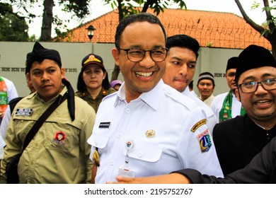 Jakarta Indonesia August 24, 2022 Governor Of DKI Jakarta Anies Baswedan Gives A Smile To The Citizens Of Jakarta