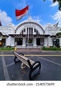 JAKARTA, INDONESIA- December 14th, 2021: An Old Post Office In Jakarta That Has Changed Its Function As A Cafe, This Place Is Often Visited By Teenagers To Just Relax Or Work.