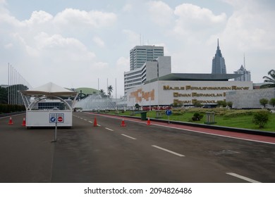 Jakarta, Indonesia.
December 22, 2021.

The Building Complex For The House Of Representatives And The Indonesian People's Consultative Assembly (DPR-MPR) In Senayan.                           