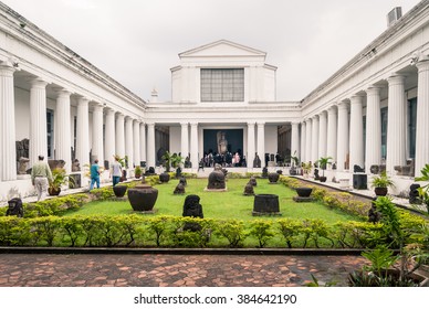 JAKARTA, INDONESIA - FEBRUARY 6, 2010: The Interior Courtyard Of The National Museum Of Indonesia.