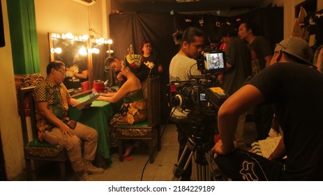 Jakarta, Indonesia - July 11, 2019: Group Of Film Crew On Location Shooting