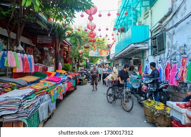 Jakarta, Indonesia - July 2nd 2016: A Market Street In Jakarta Chinatown